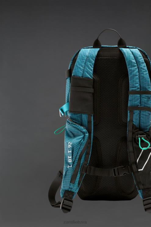 vyrų Zara techninė kuprinė mėlyna priedai 4N4881280