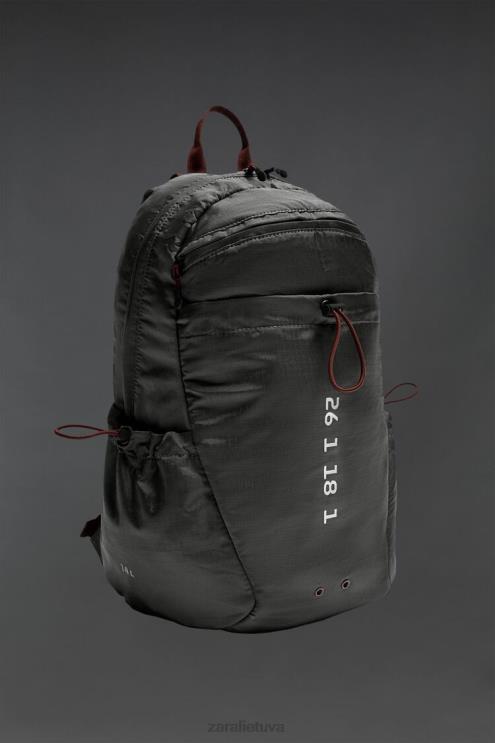 vyrų Zara techninė kuprinė pilka priedai 4N4881278