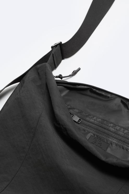 vyrų Zara xl minkštas crossbody krepšys juodas priedai 4N4881292