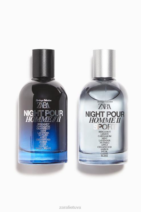 vyrų Zara naktinis užpilkite homme ii + naktinis užpilkite homme ii sport 100 ml originalus priedai 4N4881386