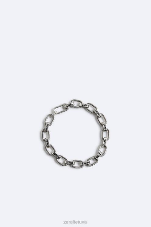 vyrų Zara reljefinė susieta apyrankė sidabras priedai 4N4881488