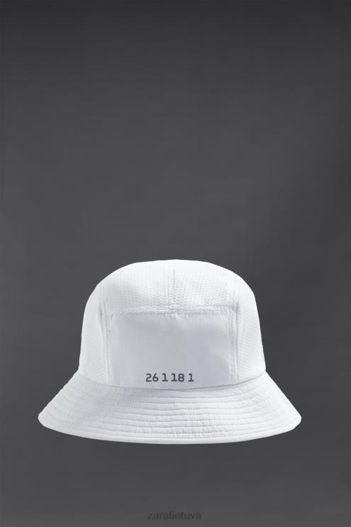vyrų Zara techninė kibiro kepurė baltas priedai 4N4881402