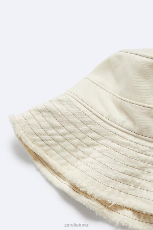 vyrų Zara viršutine dygsniuota kibiro skrybėlė ekru priedai 4N4881445