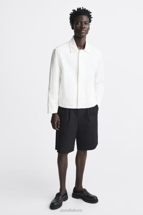 vyrų Zara odiniai narveliniai batai juodas avalynė 4N4881263