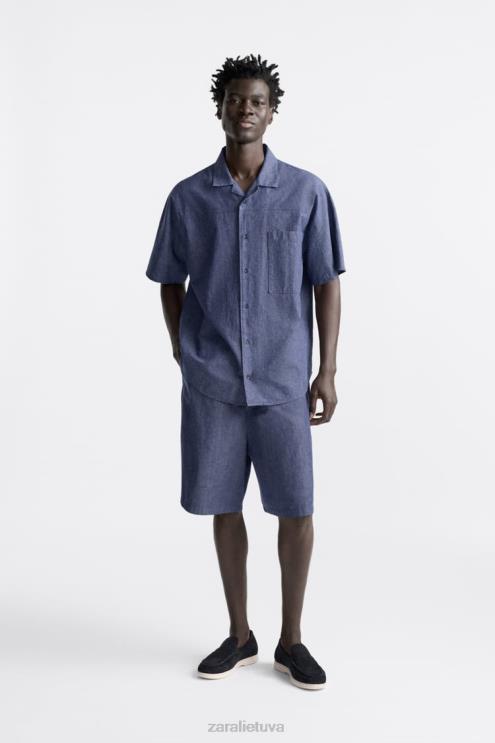 vyrų Zara paprasti zomšiniai batukai tamsiai mėlyna avalynė 4N4881272