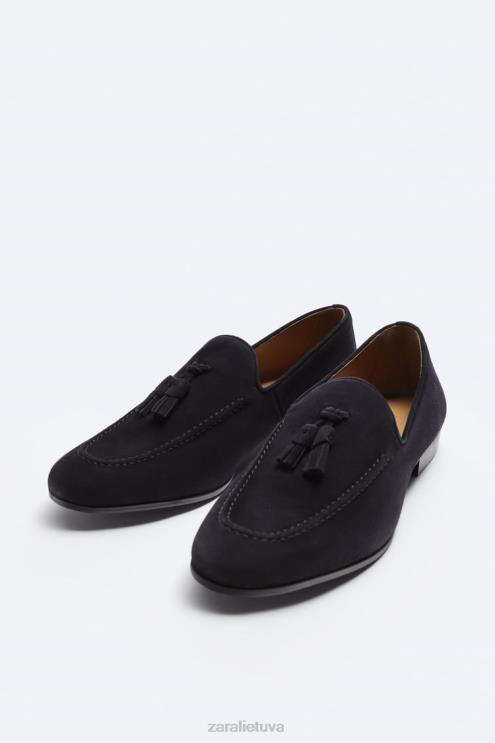 vyrų Zara zomšiniai kutai mėlyna avalynė 4N4881275