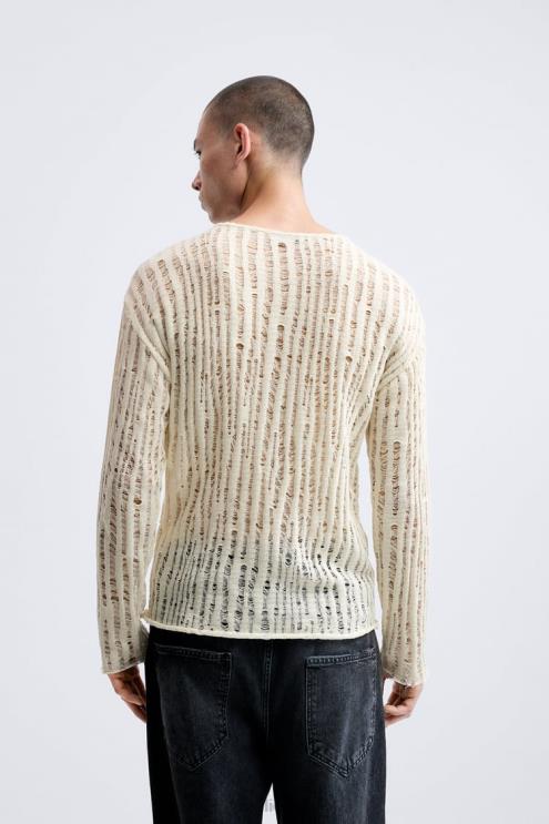 vyrų Zara dygsnio viršus ekru apranga 4N4881034