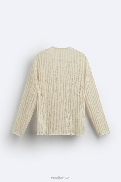 vyrų Zara dygsnio viršus ekru apranga 4N4881034