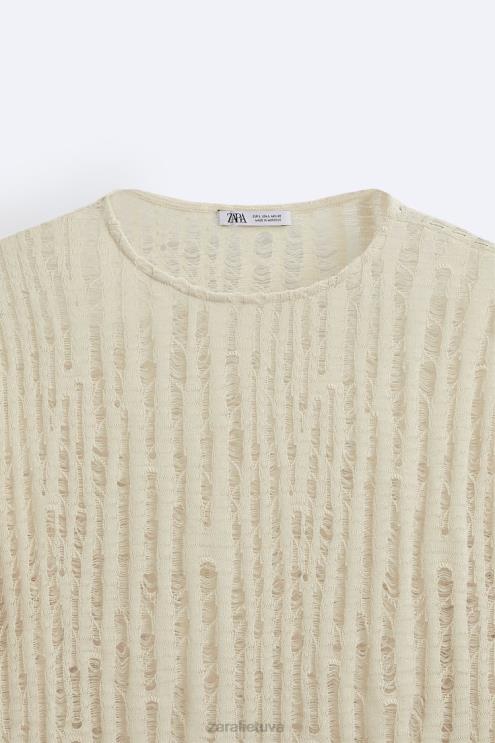 vyrų Zara dygsnio viršus ekru apranga 4N4881034