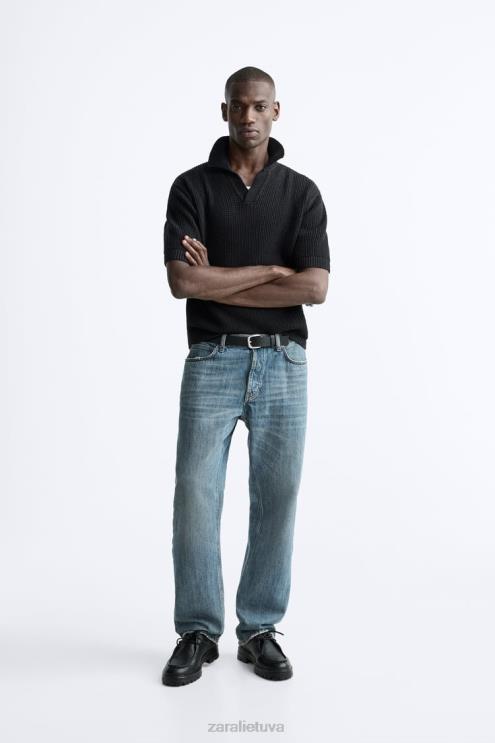 vyrų Zara nerti megzti polo juodas apranga 4N4881025