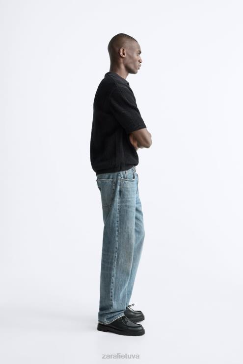 vyrų Zara nerti megzti polo juodas apranga 4N4881025