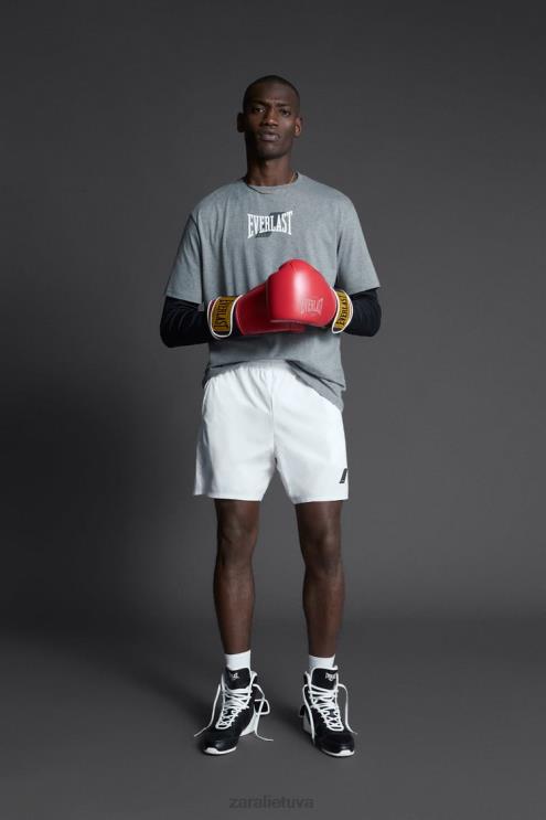 vyrų Zara amžini treniruočių marškinėliai pilkas marlas apranga 4N4881196