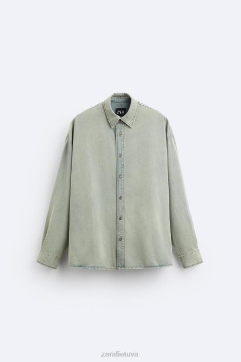 vyrų Zara laisvo stiliaus džinsiniai marškinėliai rašalo mėlyna apranga 4N488982