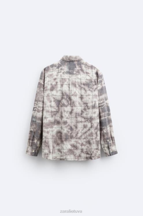 vyrų Zara languoti kaklaraiščio dažymo marškinėliai įvairių apranga 4N4881191