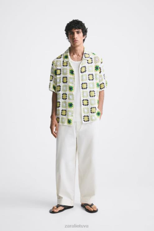 vyrų Zara nerti kratinio marškiniai įvairiaspalvis apranga 4N4881007