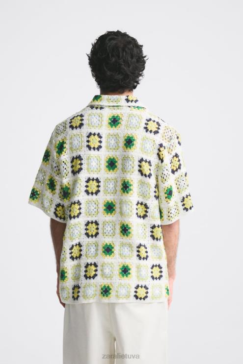 vyrų Zara nerti kratinio marškiniai įvairiaspalvis apranga 4N4881007