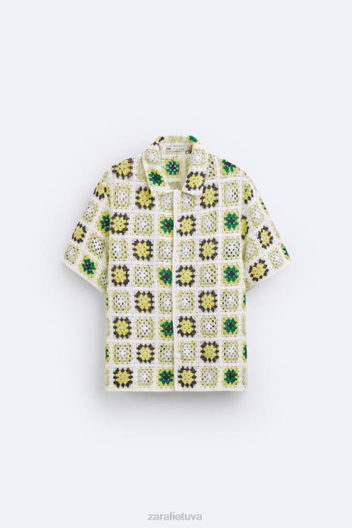 vyrų Zara nerti kratinio marškiniai įvairiaspalvis apranga 4N4881007