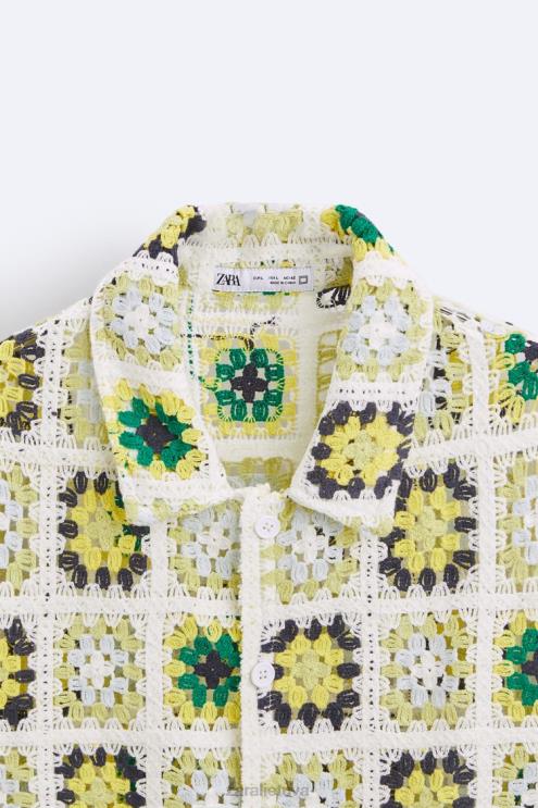 vyrų Zara nerti kratinio marškiniai įvairiaspalvis apranga 4N4881007