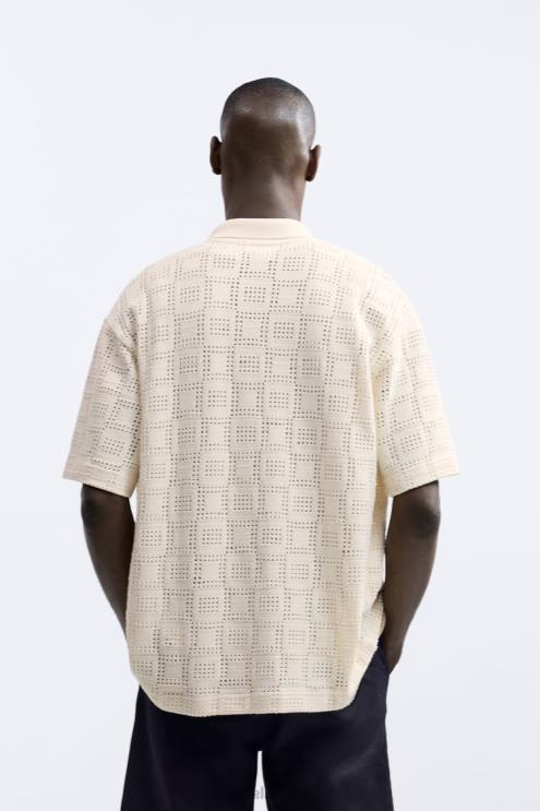 vyrų Zara nerti marškiniai ekru apranga 4N4881011