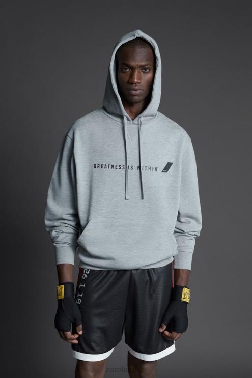 vyrų Zara megztinis su amžinu džemperiu pilkas marlas apranga 4N4881047