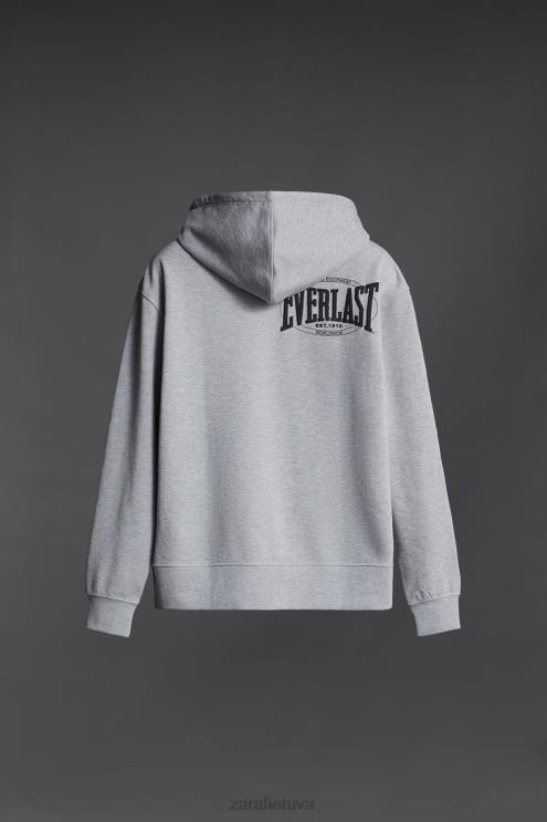 vyrų Zara megztinis su amžinu džemperiu pilkas marlas apranga 4N4881047