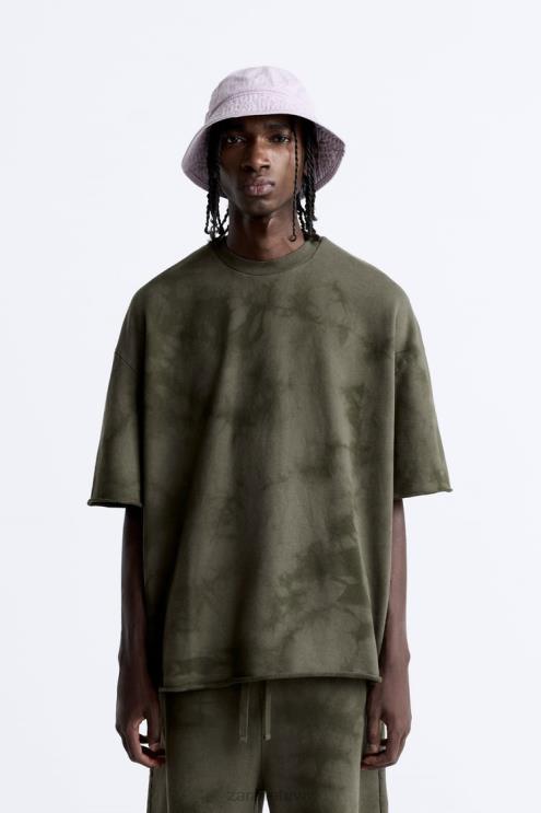 vyrų Zara megztinis su kaklaraiščiais chaki apranga 4N4881066