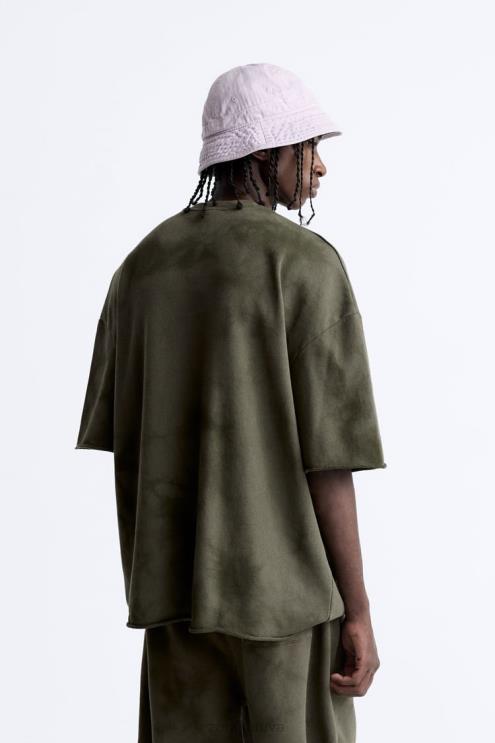 vyrų Zara megztinis su kaklaraiščiais chaki apranga 4N4881066