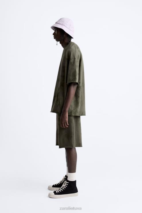 vyrų Zara megztinis su kaklaraiščiais chaki apranga 4N4881066