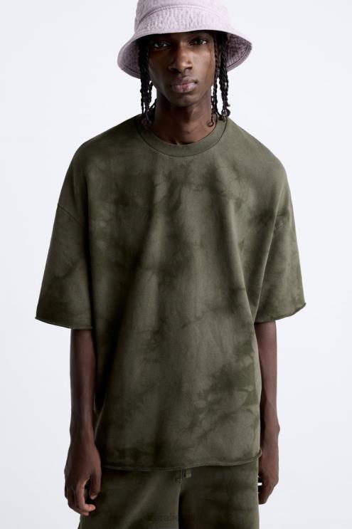 vyrų Zara megztinis su kaklaraiščiais chaki apranga 4N4881066