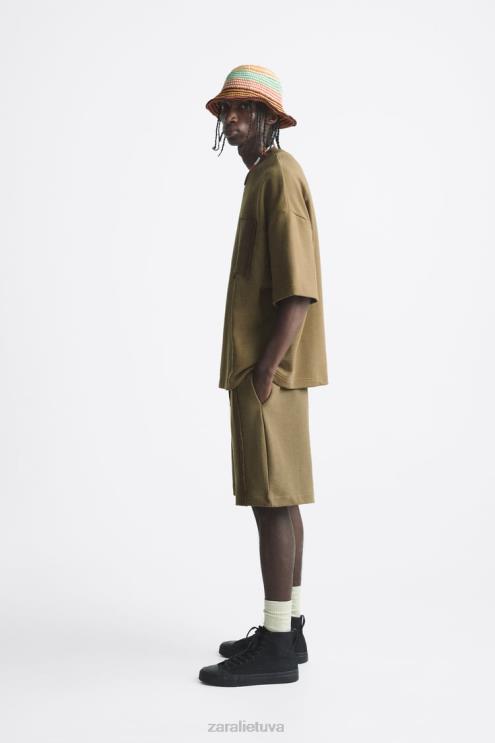 vyrų Zara nerti kišeniniai megztiniai chaki apranga 4N4881076