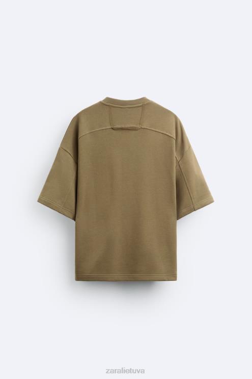 vyrų Zara nerti kišeniniai megztiniai chaki apranga 4N4881076