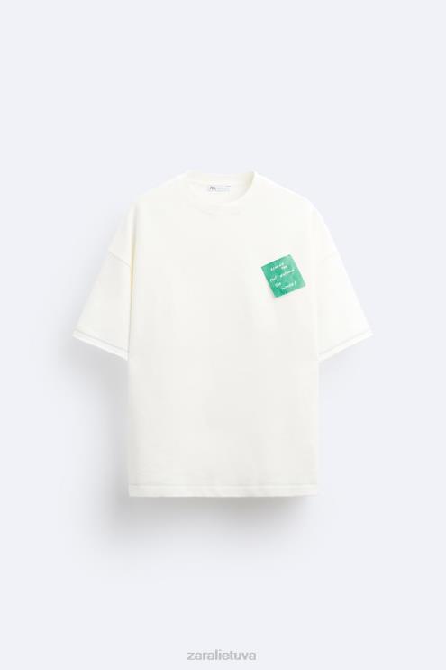 vyrų Zara popierinis megztinis austrių baltumo apranga 4N4881069