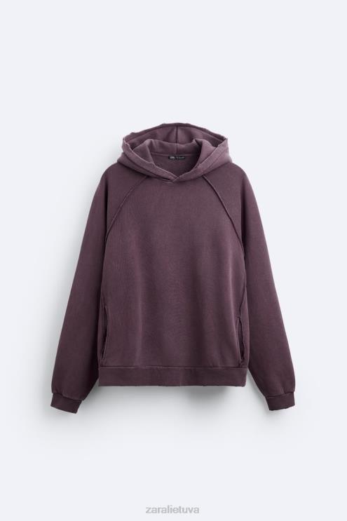 vyrų Zara suplėšytas išskalbtas megztinis kaštoninės spalvos apranga 4N4881055