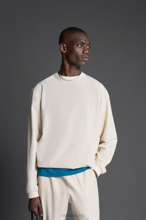 vyrų Zara techninio mokymo megztinis ekru apranga 4N4881078