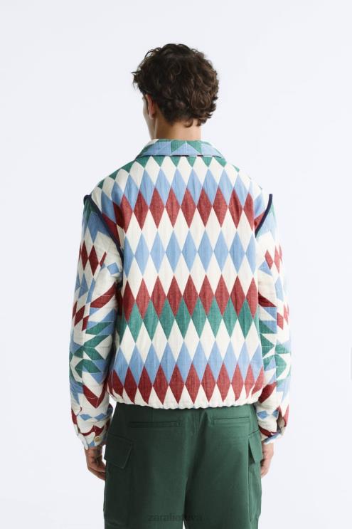 vyrų Zara deimantinė žakardo striukė įvairiaspalvis apranga 4N4881117