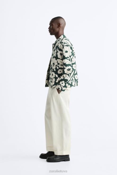 vyrų Zara gėlėta žakardo striukė benzininis mėlynas apranga 4N4881118