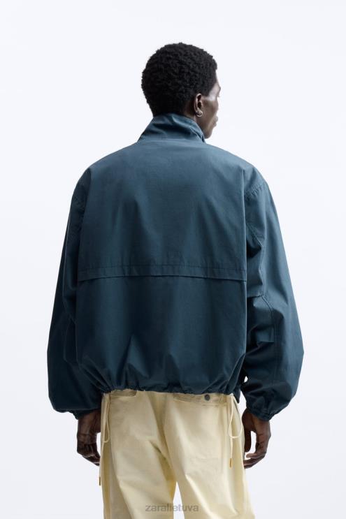 vyrų Zara techninė striukė riboto leidimo mėlyna apranga 4N4881126