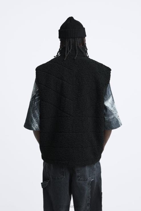 vyrų Zara vilnos liemenė juodas apranga 4N4881111