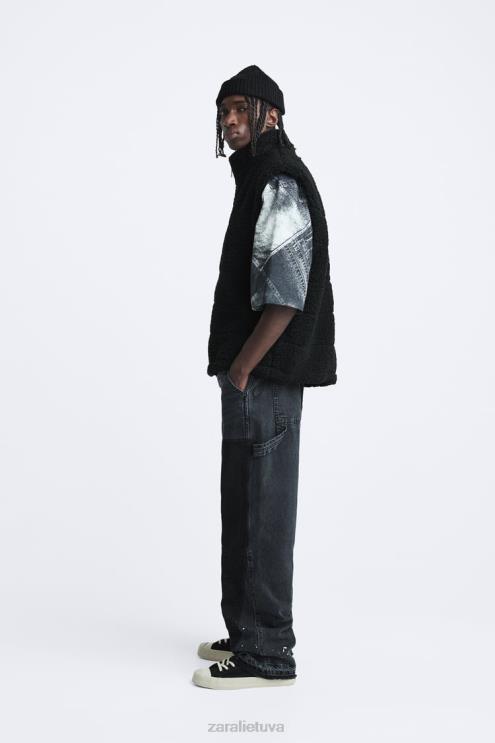 vyrų Zara vilnos liemenė juodas apranga 4N4881111