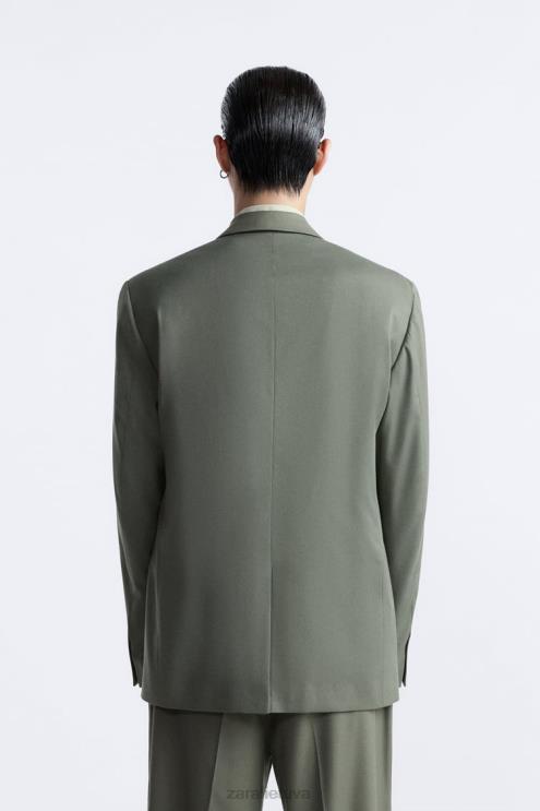 vyrų Zara kostiumo švarkas žalias apranga 4N4881146