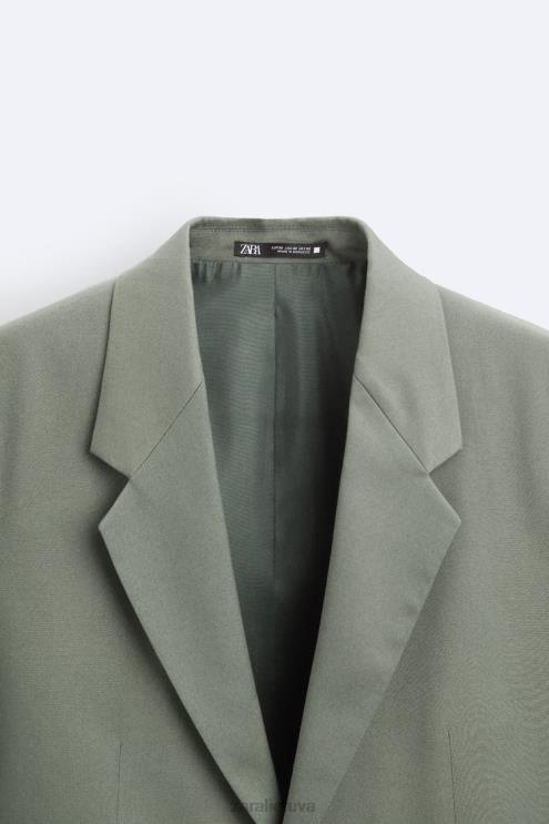 vyrų Zara kostiumo švarkas žalias apranga 4N4881146