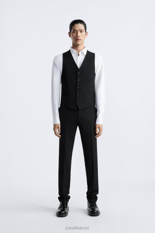 vyrų Zara plona liemenė juodas apranga 4N4881166