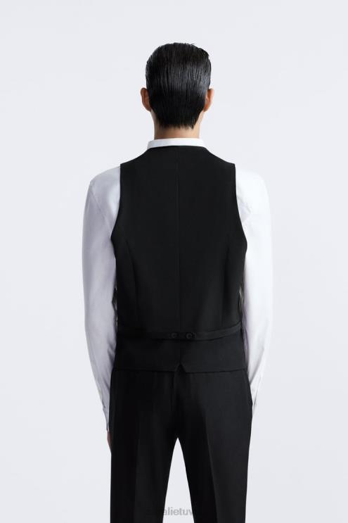 vyrų Zara plona liemenė juodas apranga 4N4881166