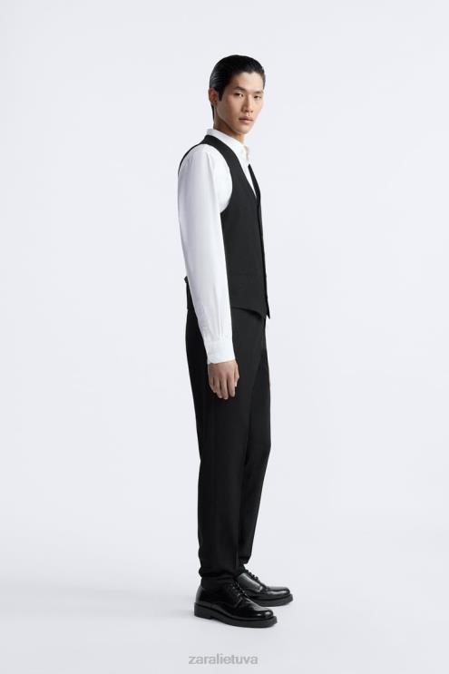 vyrų Zara plona liemenė juodas apranga 4N4881166