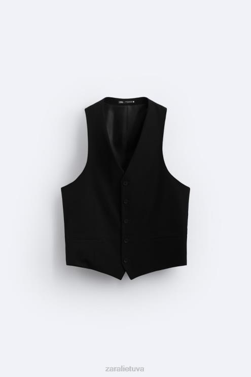 vyrų Zara plona liemenė juodas apranga 4N4881166