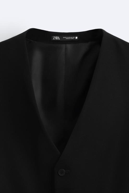 vyrų Zara plona liemenė juodas apranga 4N4881166