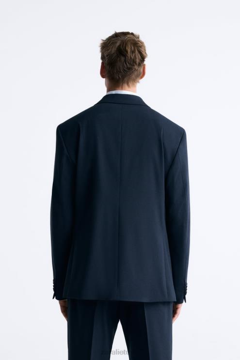 vyrų Zara skalikas kostiumas tamsiai mėlyna apranga 4N4881164